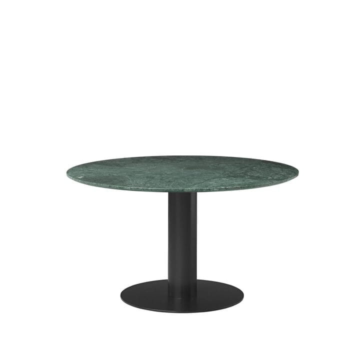 Gubi 2.0 spisebord - marble green, Ø130, sort stel - GUBI