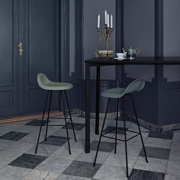 Gubi 3D barstol høj - oak matt lacqured, forkromede stålben - GUBI