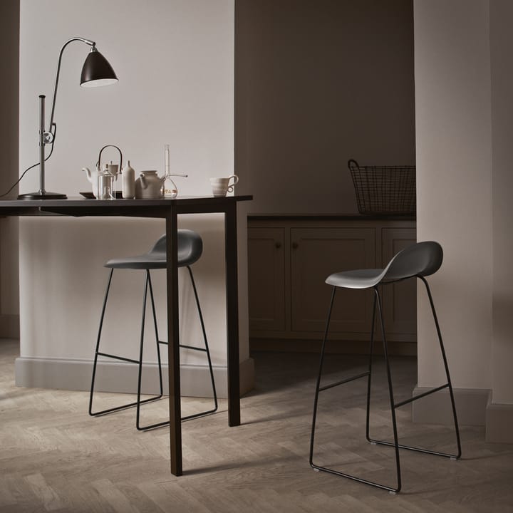 Gubi 3D barstol lav, black, sorte stålmeder GUBI