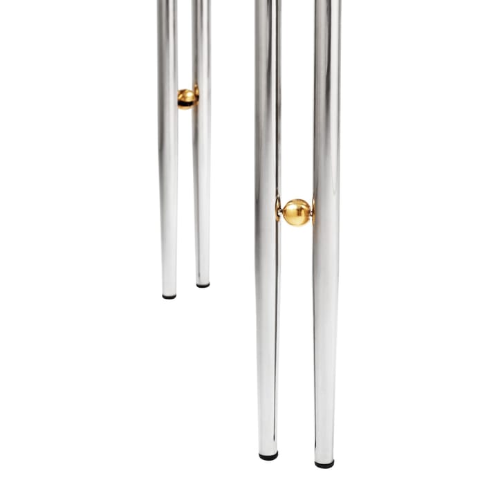 IOI sofabord Ø50 cm, Krom/Messing/Hvid marmor GUBI
