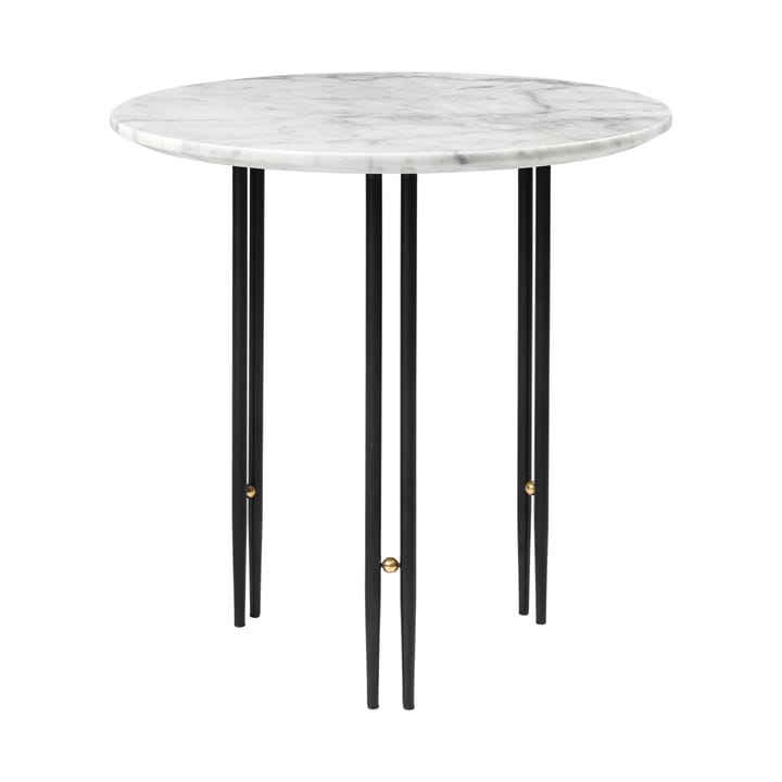 IOI sofabord Ø50 cm - Sort/Messing/Hvid marmor - GUBI