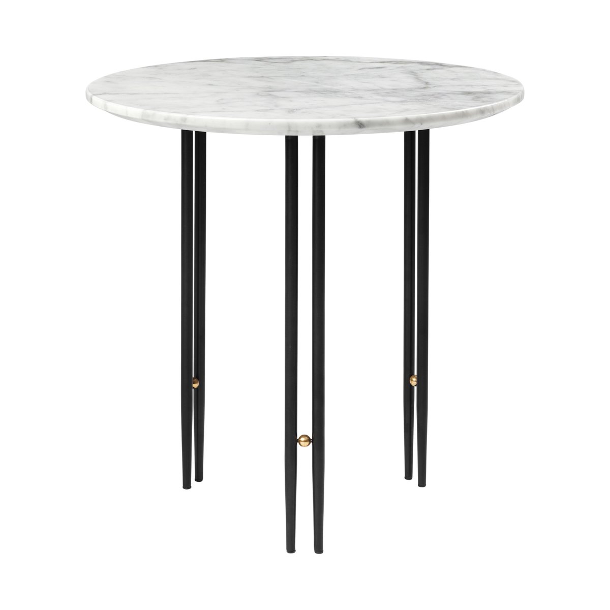 Gubi IOI sofabord Ø50 cm Sort/Messing/Hvid marmor