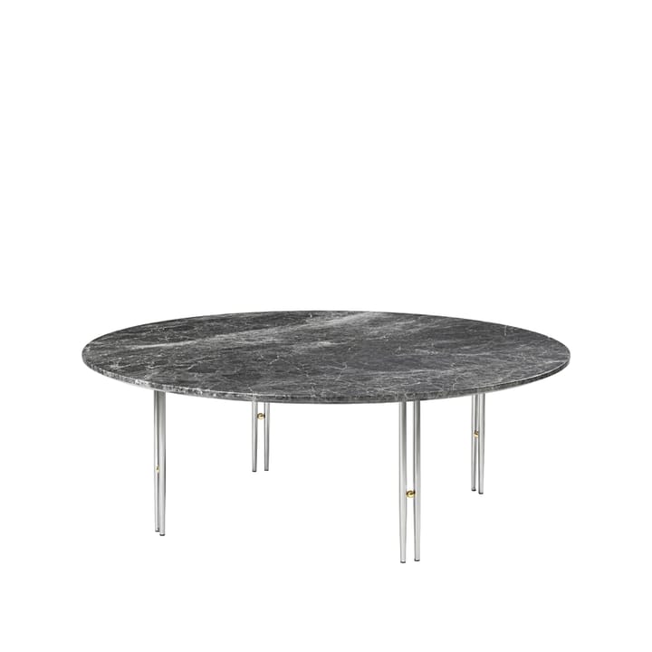 IOI sofabord - grey emperador marble, Ø110, kromstel - GUBI