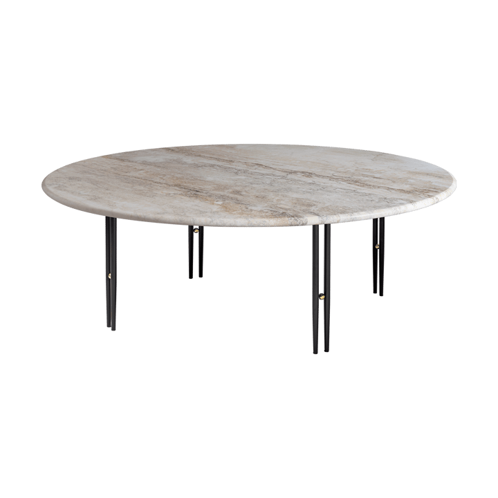 IOI sofabord - Rippled beige-sort stativ Ø100 cm - GUBI