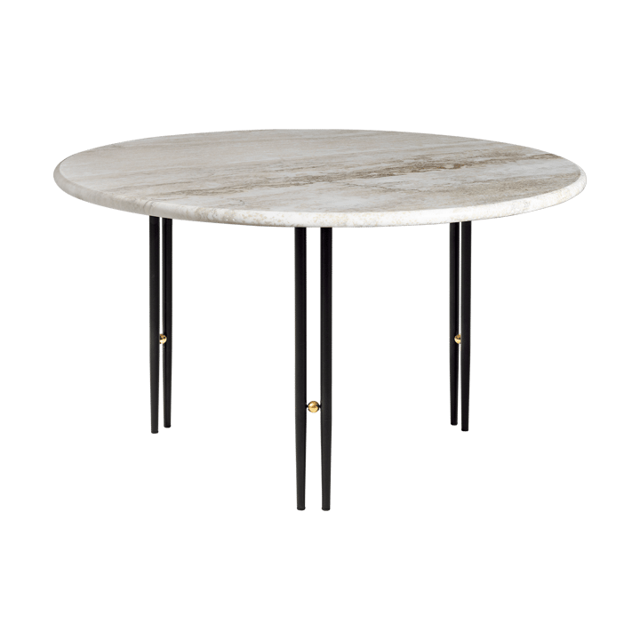 IOI sofabord - Rippled beige-sort stativ Ø70 cm - GUBI
