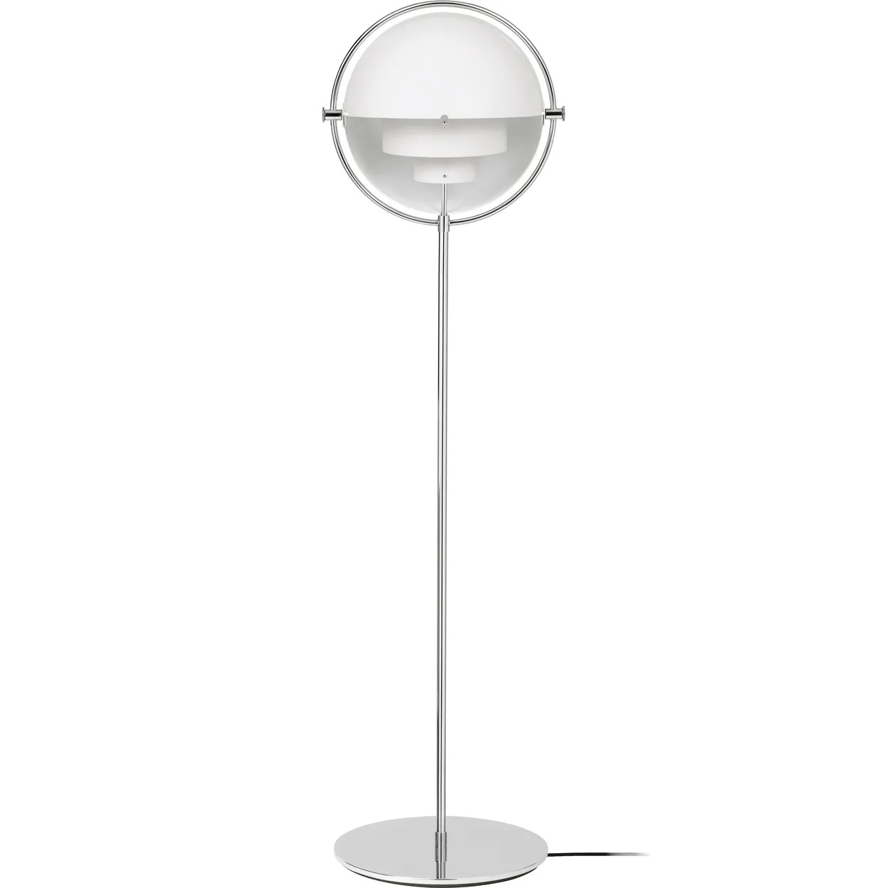 GUBI Multi-Lite gulvlampe Chrome-white