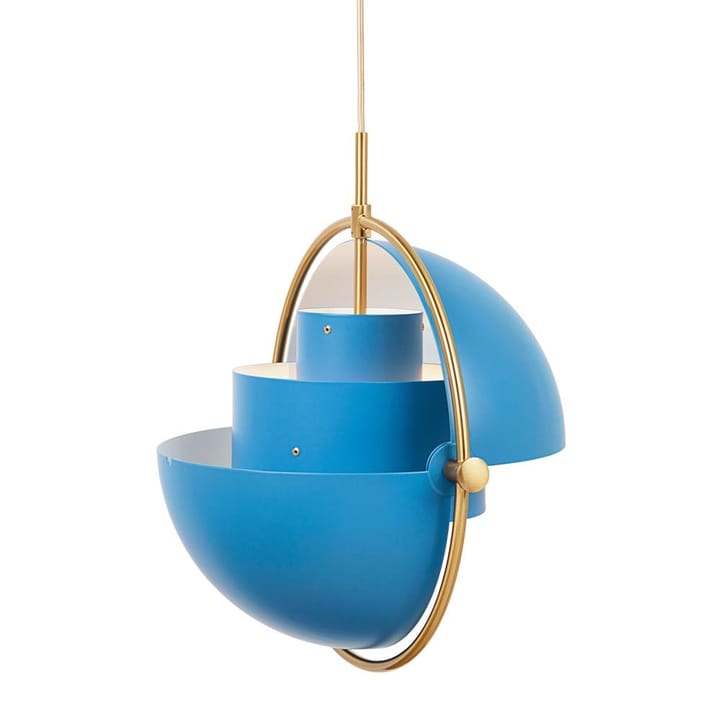 Multi-Lite loftslampe, messing-blå GUBI