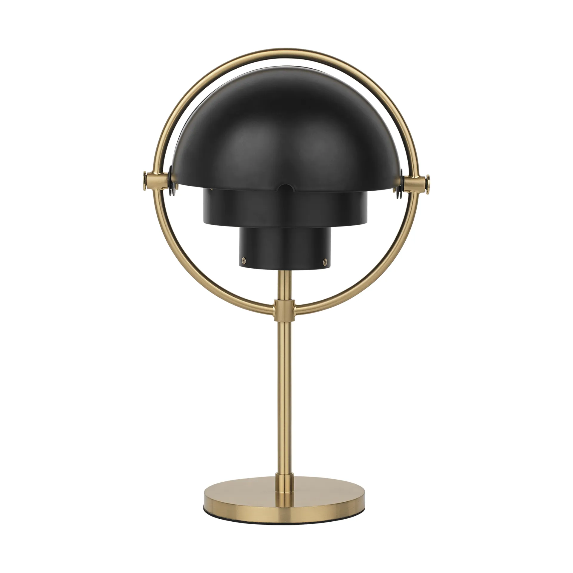 Multi-Lite portabel lampe, Black semi mat/Brass GUBI