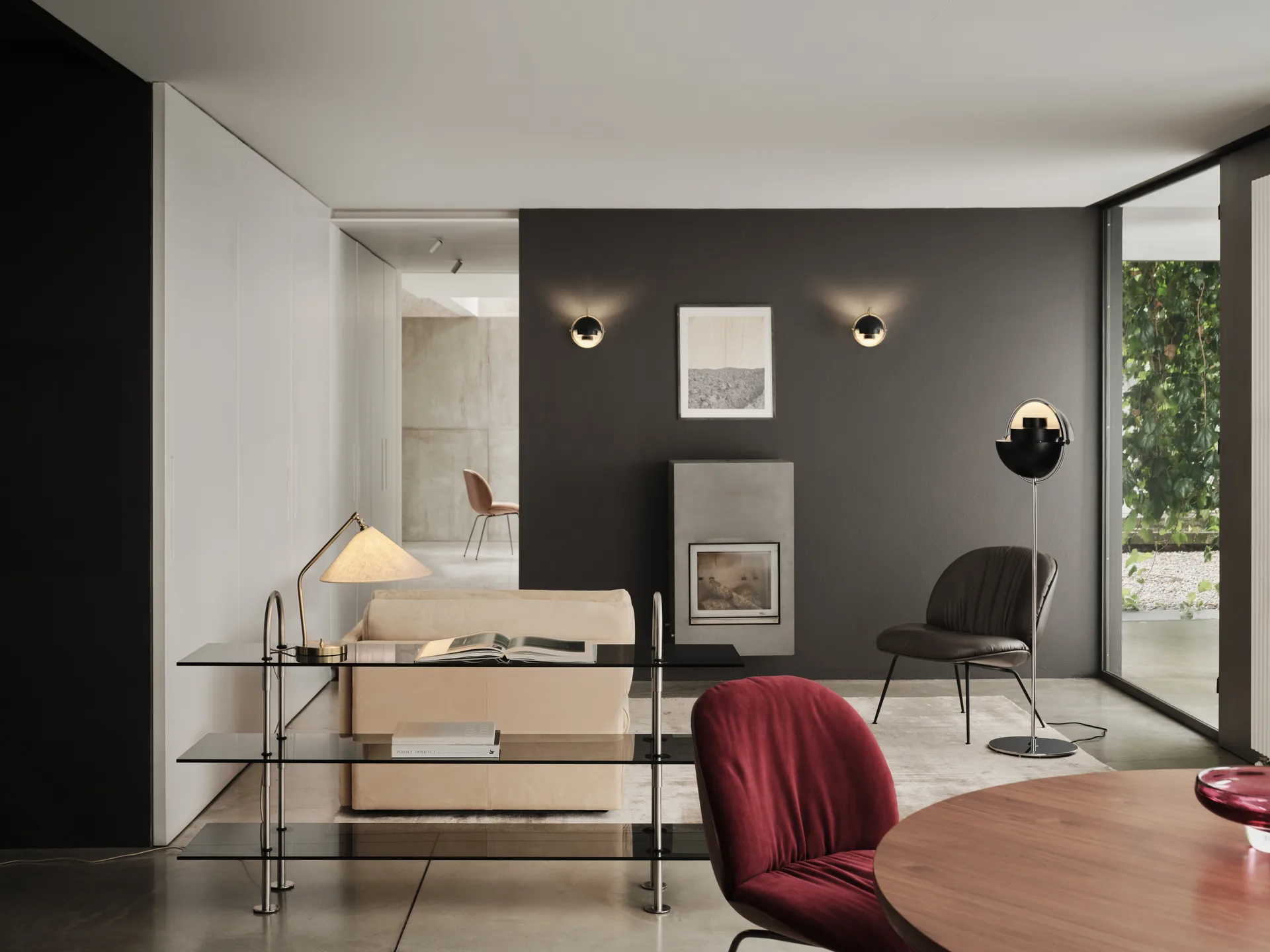 Multi-Lite væglampe, Sort-messing GUBI