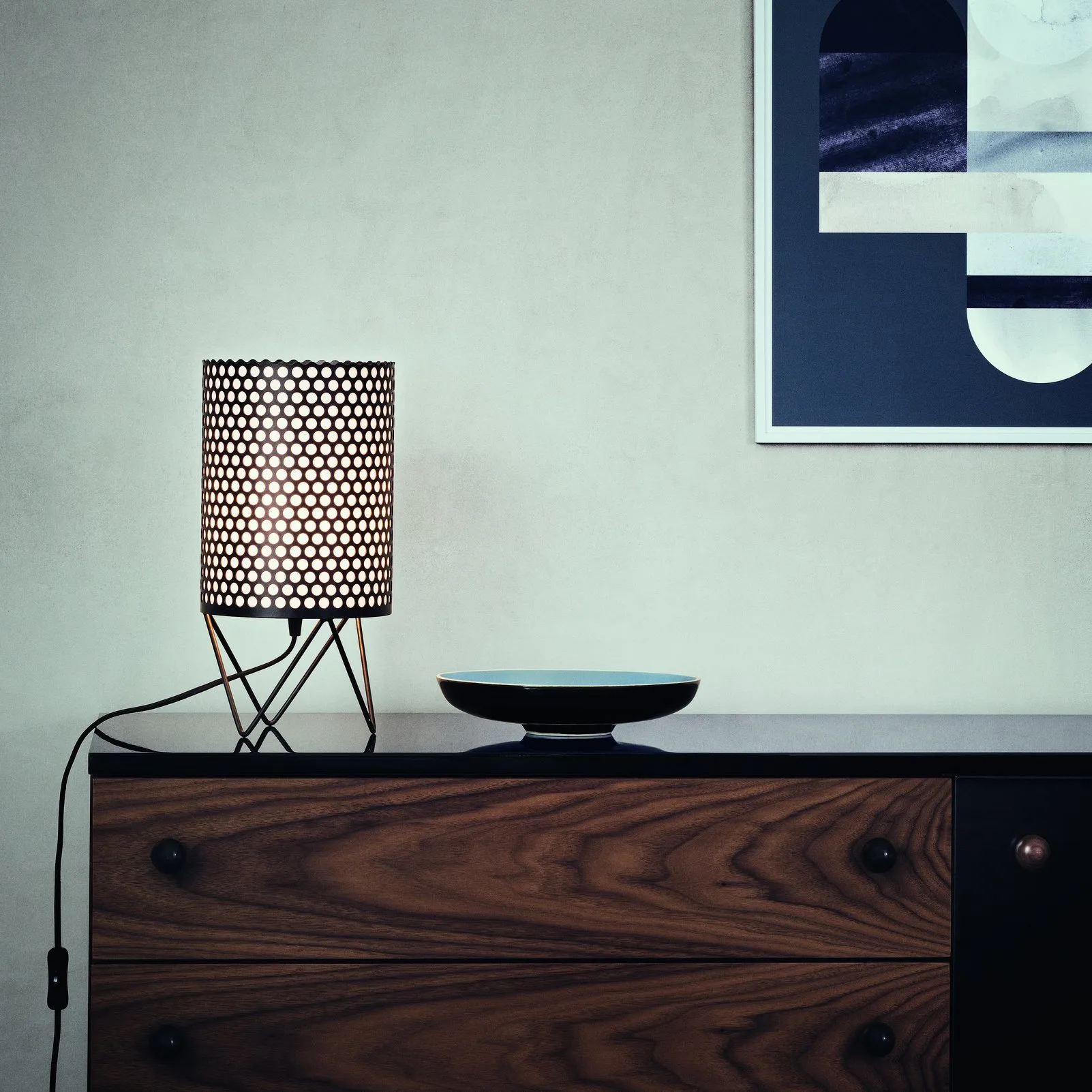 Pedrera ABC bordlampe PD4, sort GUBI