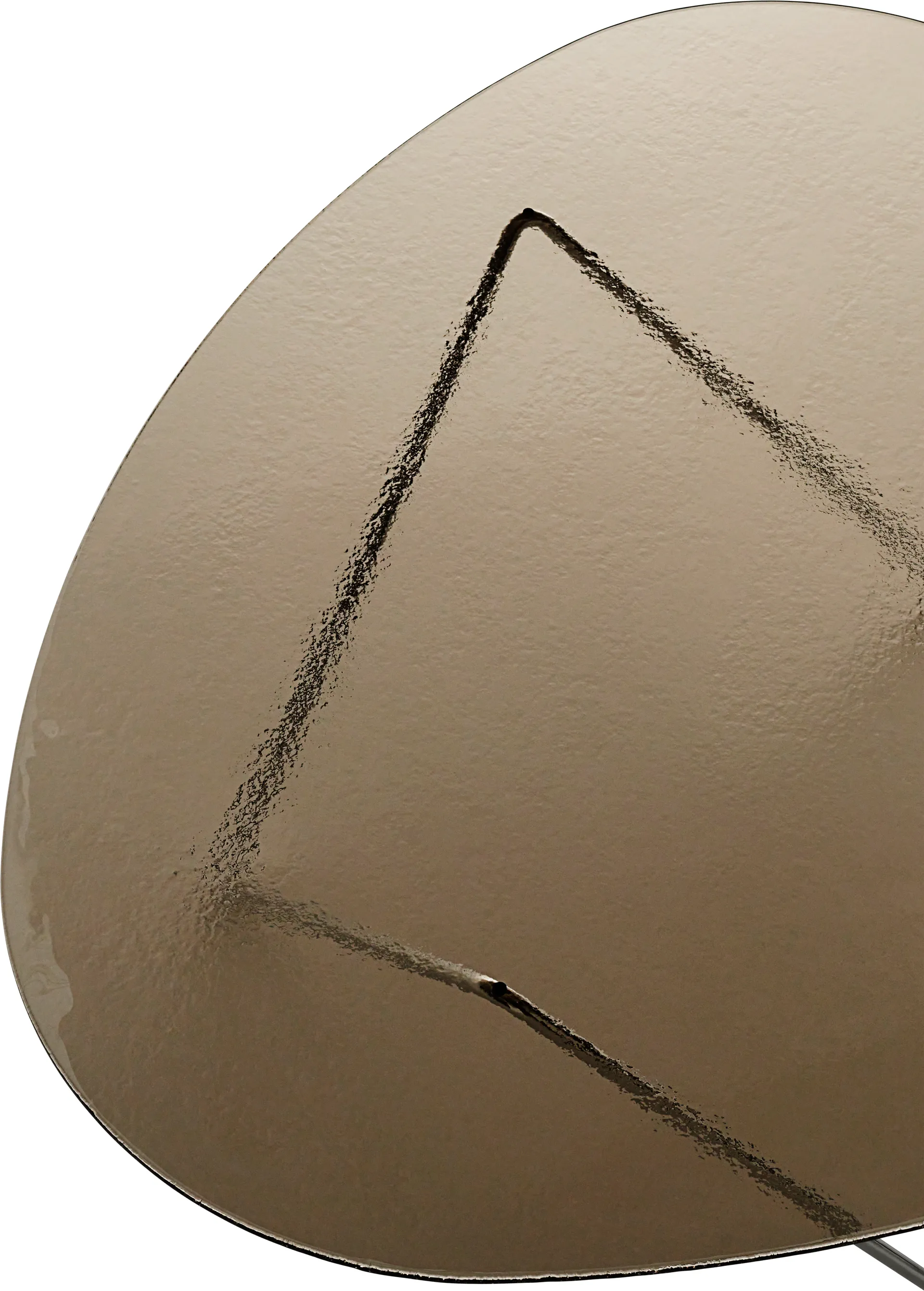 Pedrera sofabord, Krom-strukturglas bronze GUBI