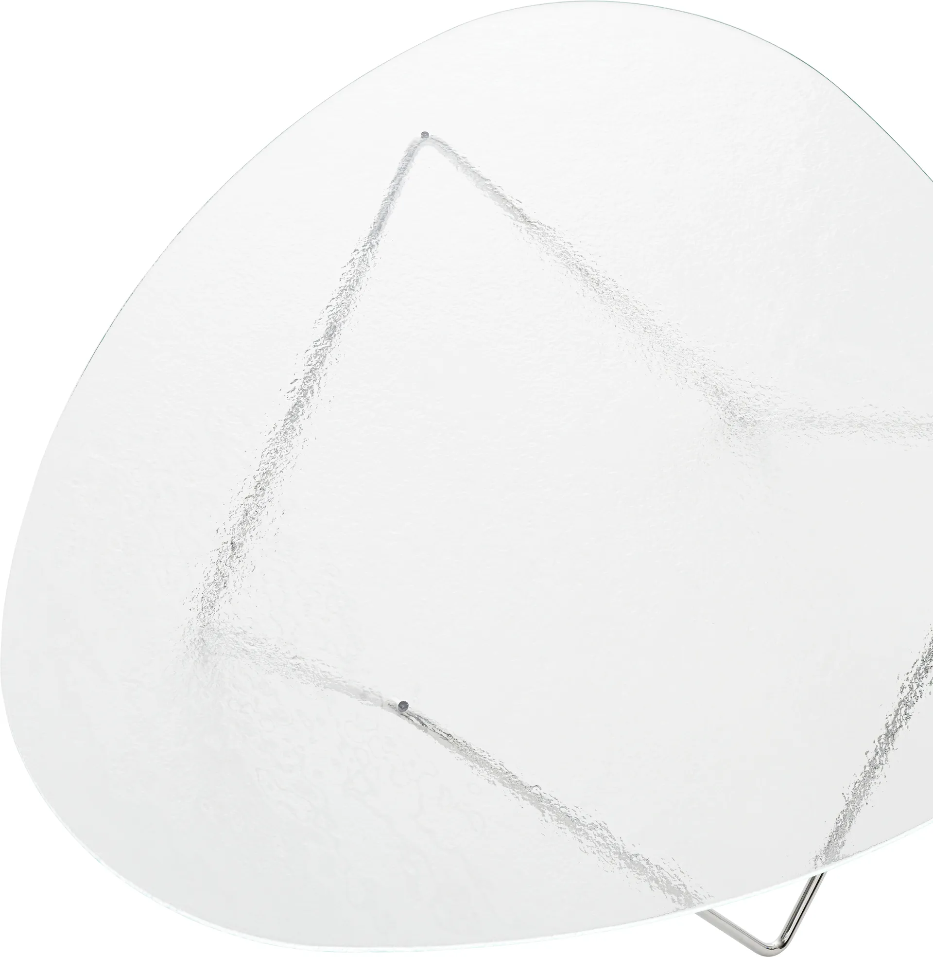 Pedrera sofabord, Krom-strukturglas transparent GUBI