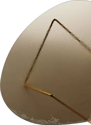 Pedrera sofabord - Semimat messing-strukturglas bronze - GUBI