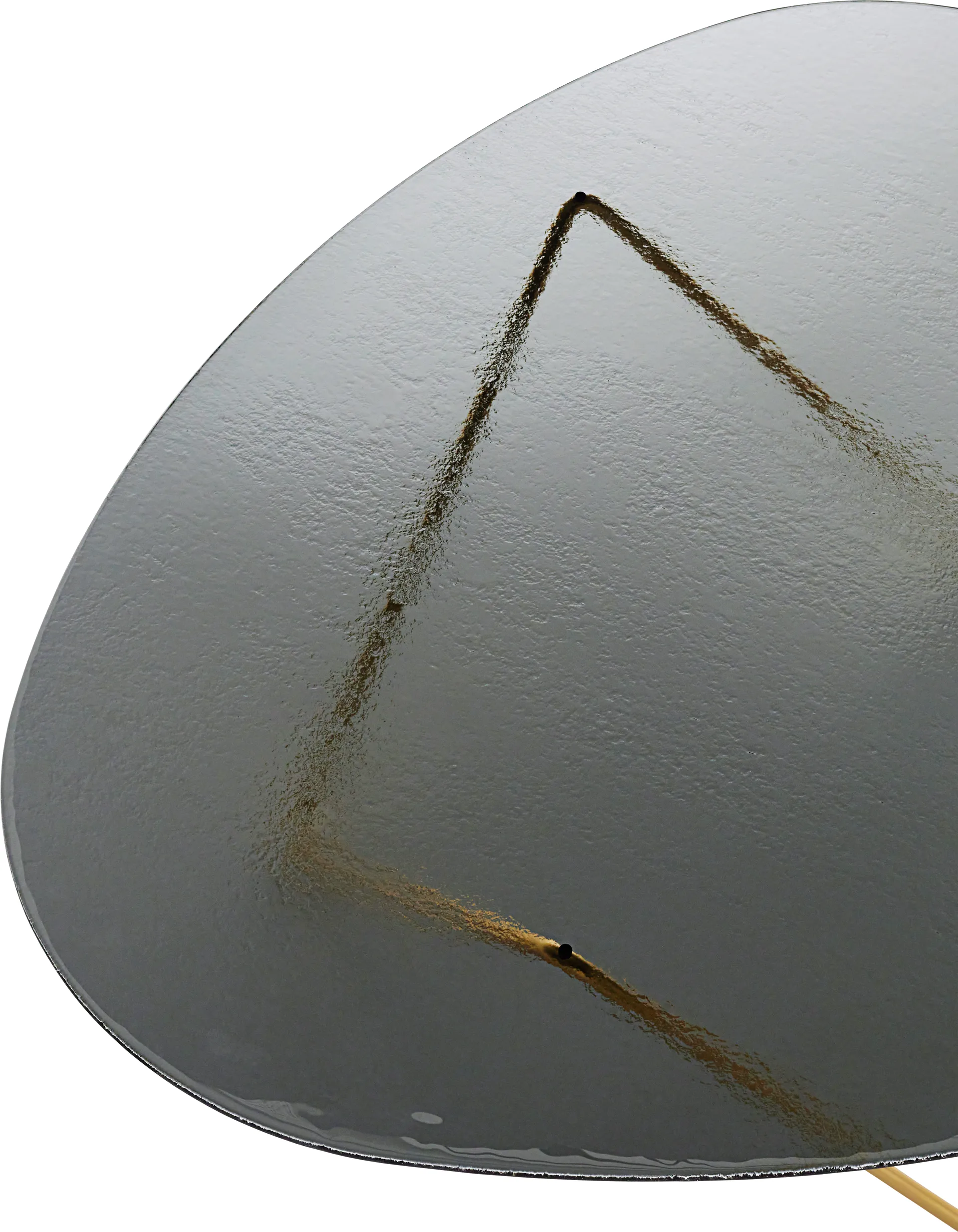 Pedrera sofabord, Semimat messing-strukturglas smoke GUBI