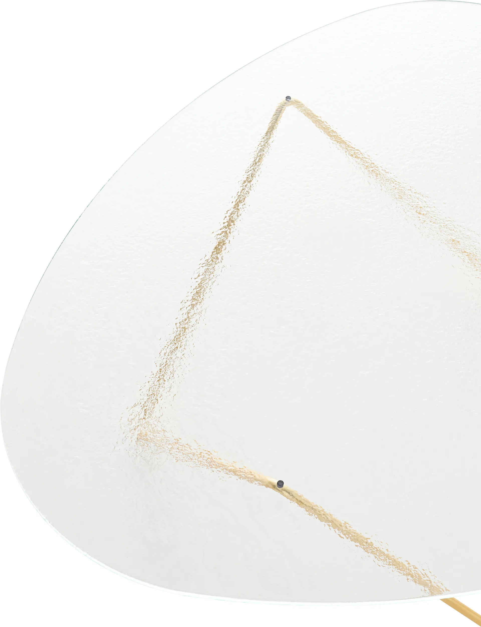 Pedrera sofabord, Semimat messing-strukturglas transparent GUBI