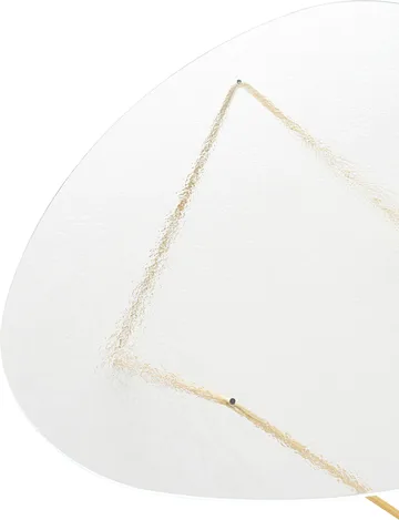 Pedrera sofabord - Semimat messing-strukturglas transparent - GUBI