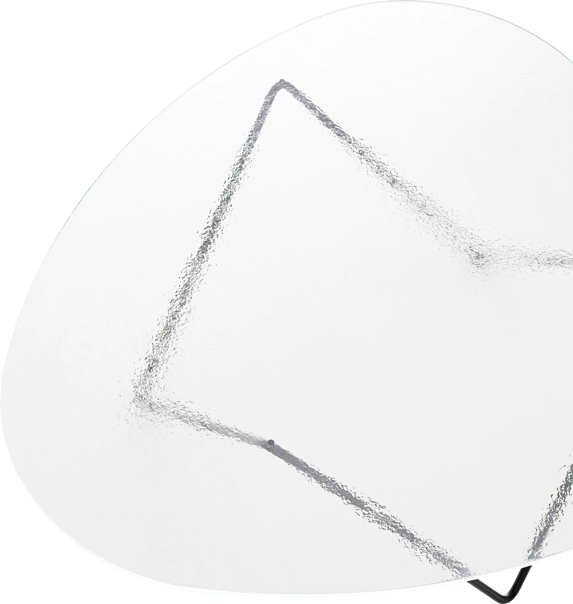 Pedrera sofabord, Sort semimat-strukturglas transparent GUBI