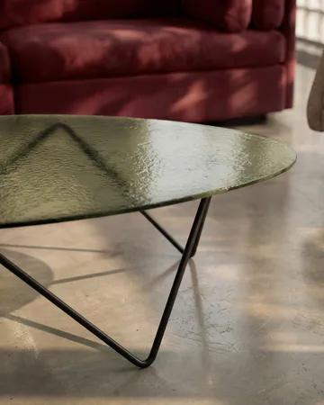 Pedrera sofabord - Sort semimat-strukturglas transparent - GUBI