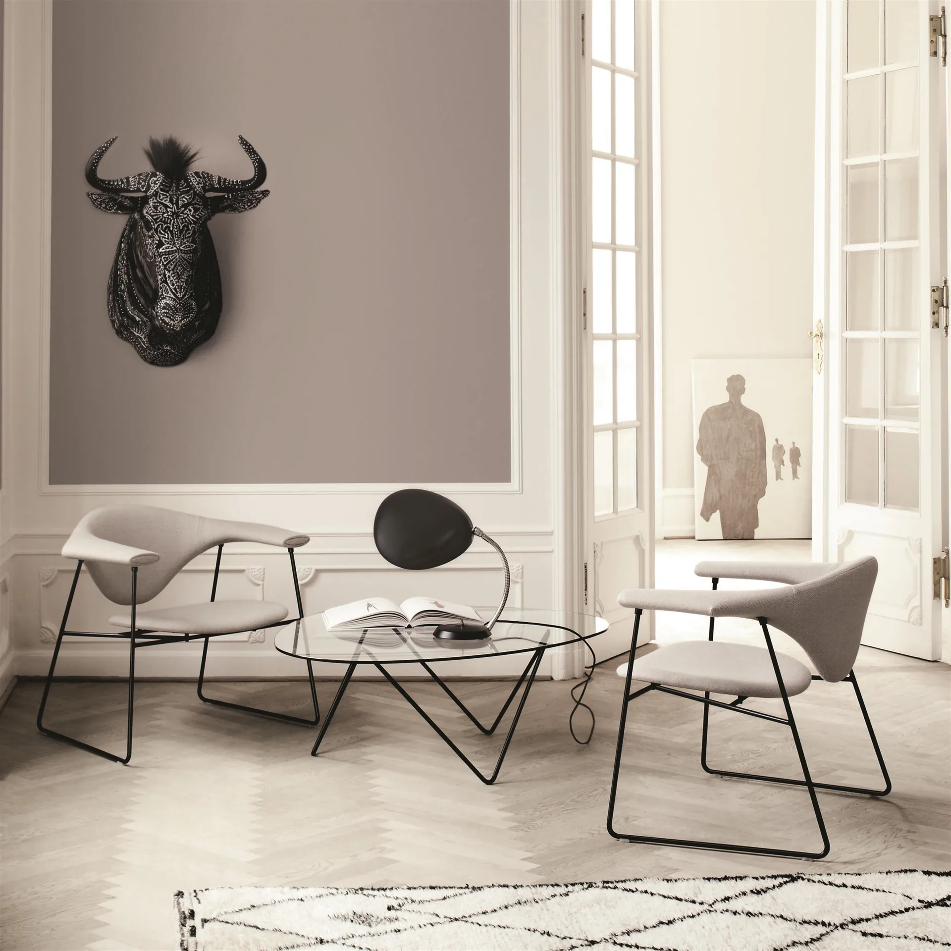 Pedrera sofabord, Sort GUBI