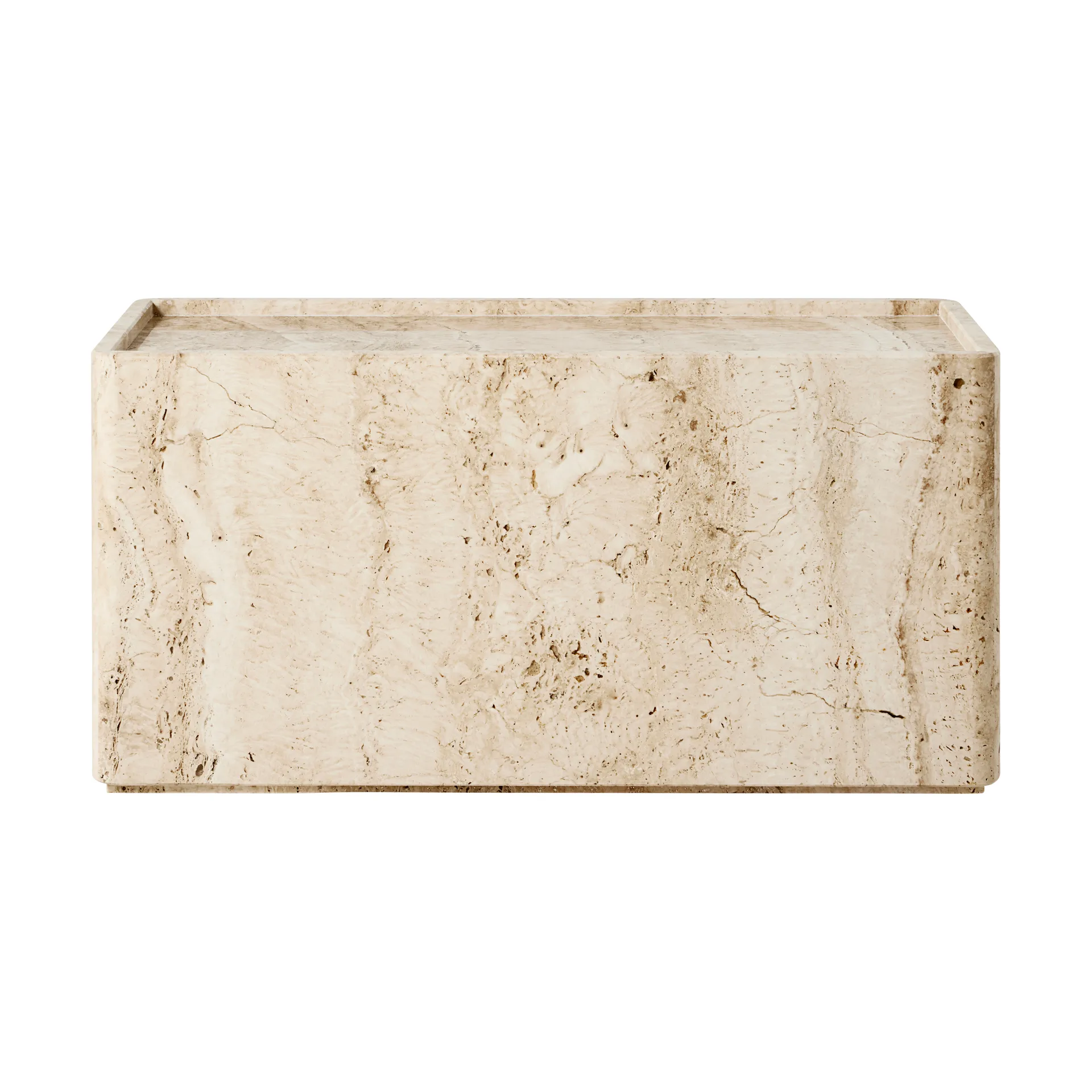 Pietra sidebord 30x80x40 cm, Neutral white travertine GUBI