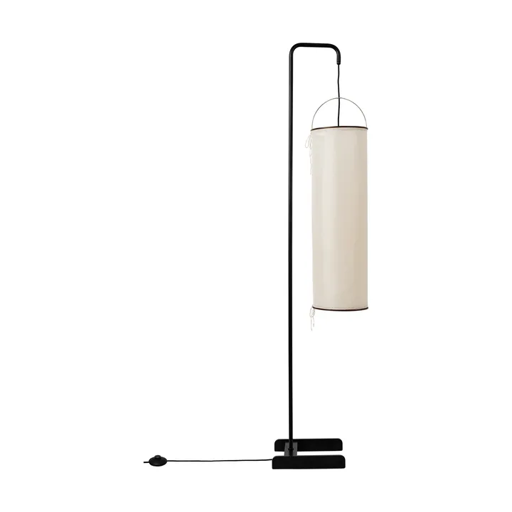 Silk Lantern gulvlampe - Natural white silk-semi mat sort, 163 cm - GUBI