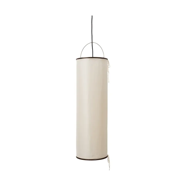 Silk Lantern pendel - Natural white silk-halvmat sort - GUBI