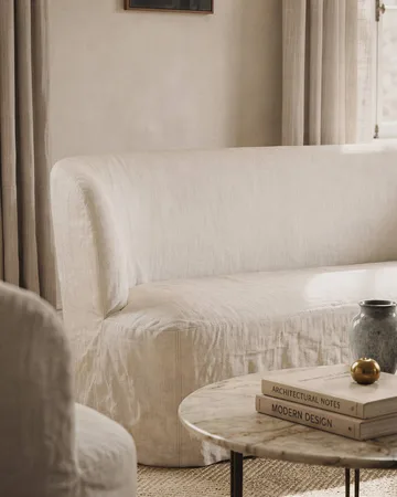 Stay Slipcover sofa - Linen 0023, 150x70 cm, 2-sæders - GUBI