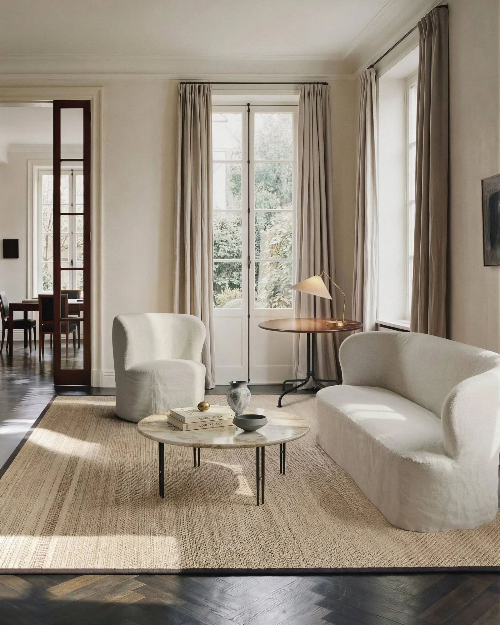 Stay Slipcover sofa, Linen 0023, 150x70 cm, 2-sæders GUBI