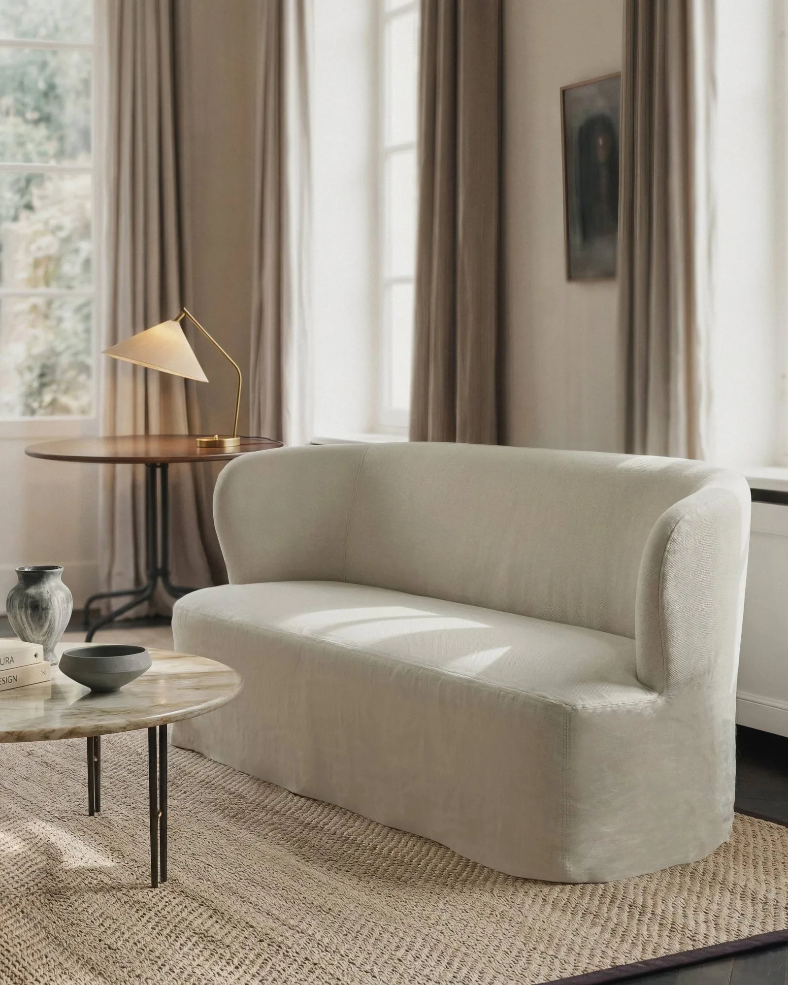 Stay Slipcover sofa, Linen 0024, 190x95 cm, 2,5-personers sofa GUBI