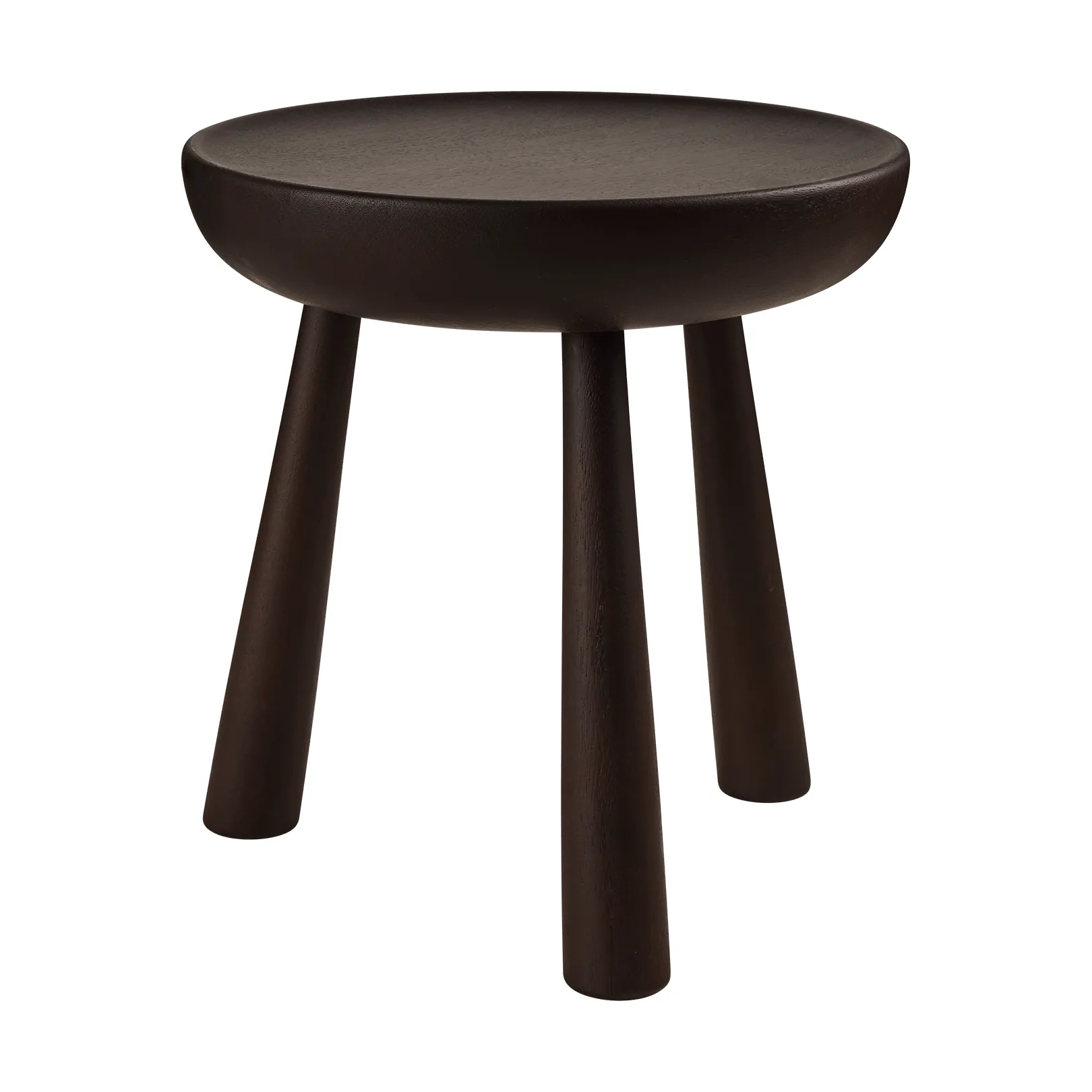 Totto skammel, Mørkbejdset lakeret sapele, Ø31x32,6 cm GUBI