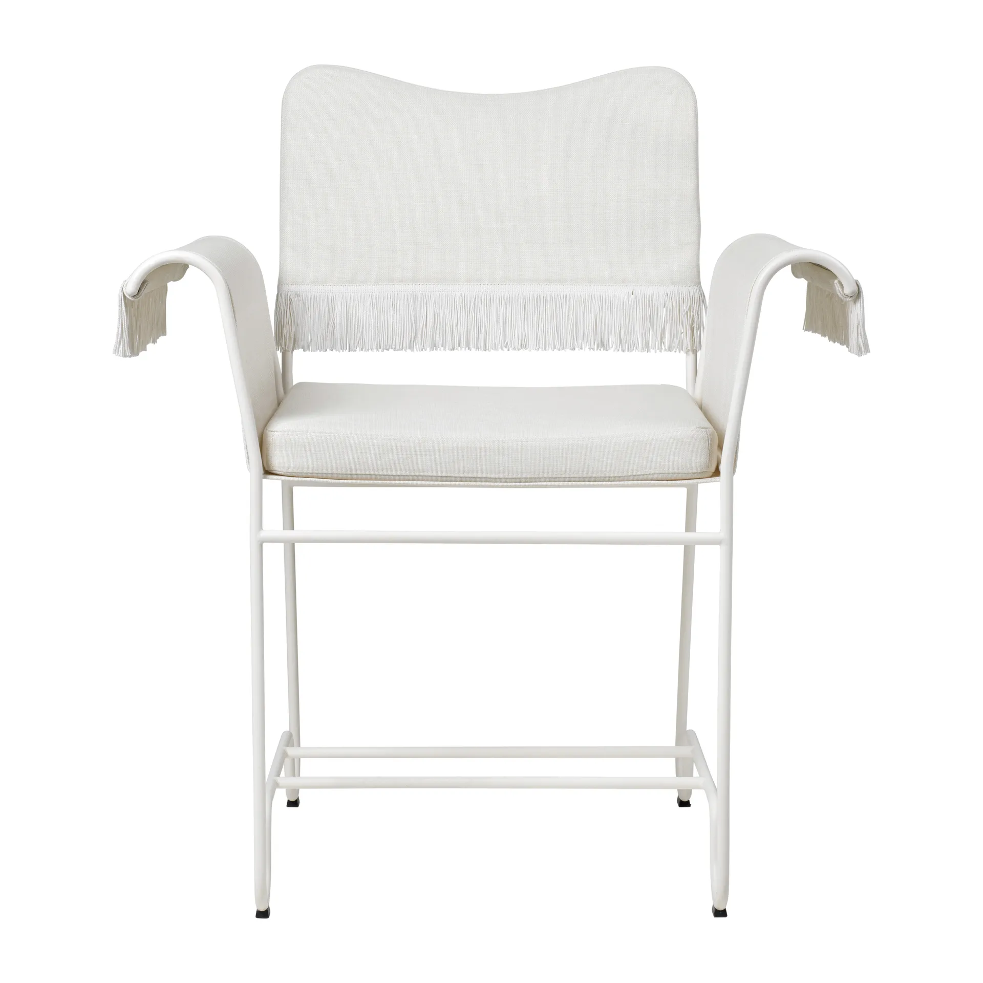 Tropique armstol med frynser, White semi matt/Leslie 06 GUBI