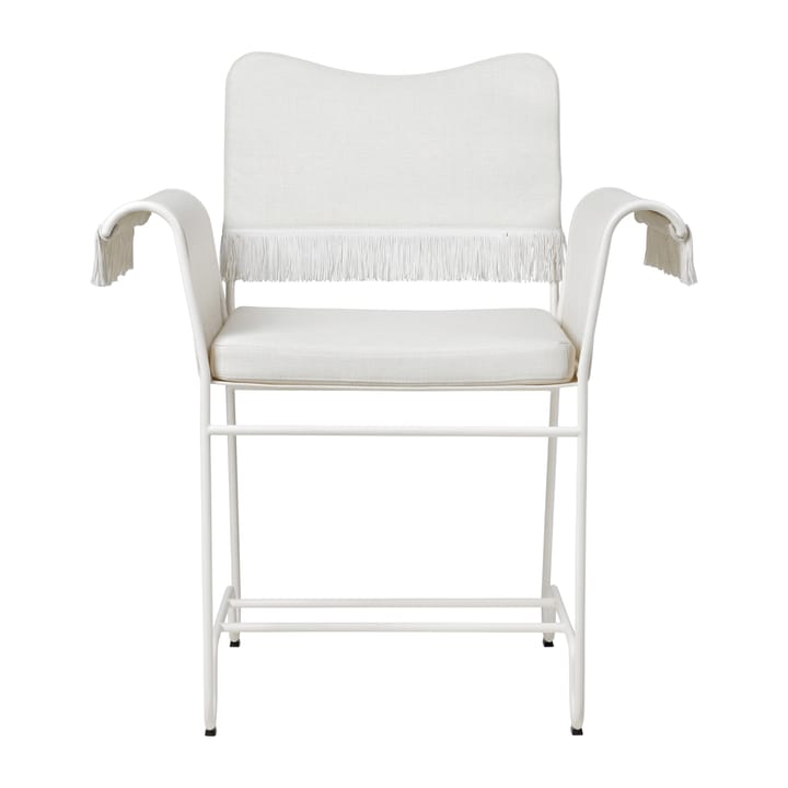 Tropique armstol med frynser, White semi matt/Leslie 06 GUBI
