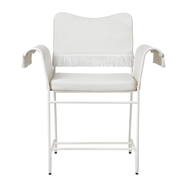 Tropique armstol med frynser - White semi matt/Leslie 06 - GUBI