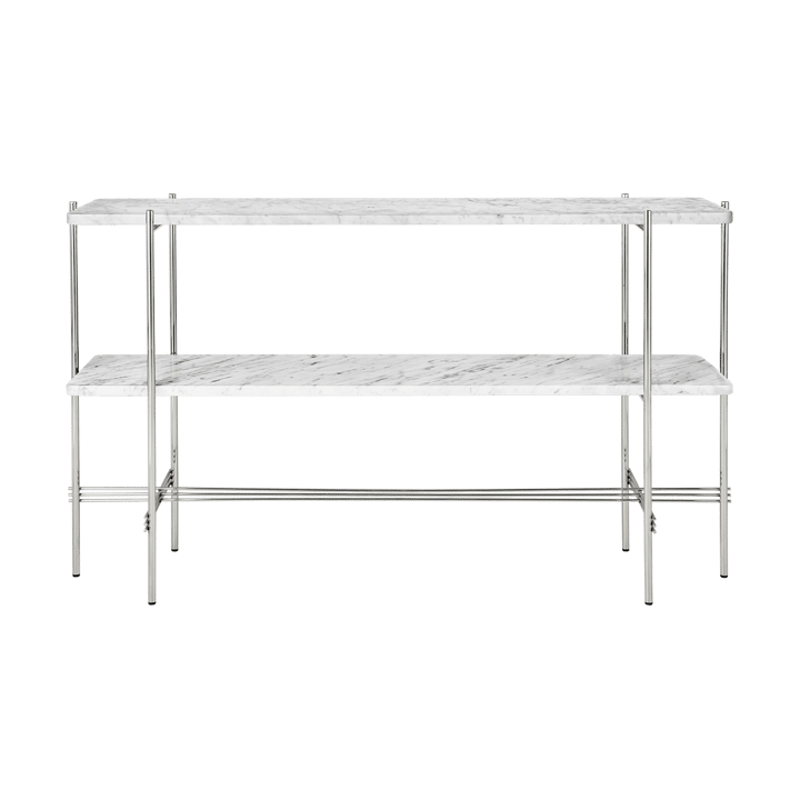 TS Console afsætningsbord 120x30x72 cm - White carrara marble/Stål - GUBI