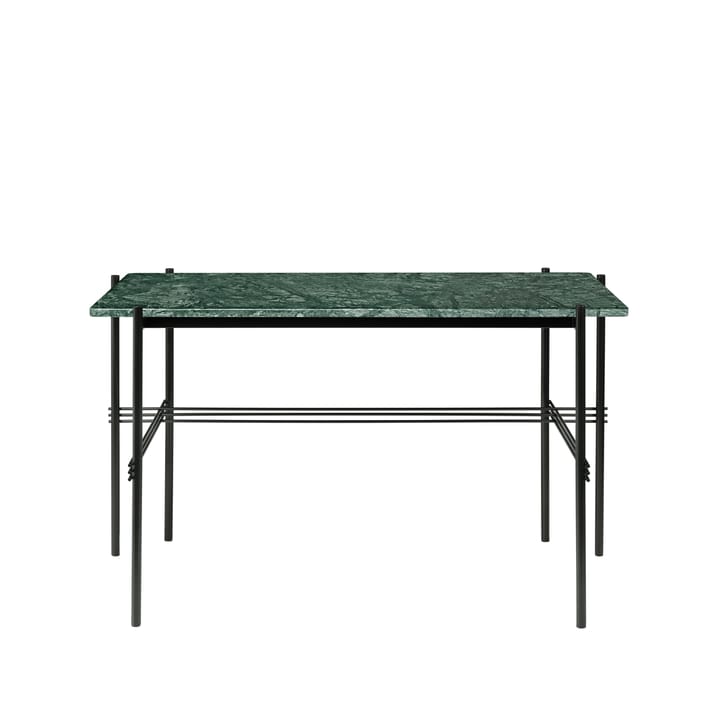 TS Desk skrivebord - Grøn marmor/Sortlakeret stål - GUBI
