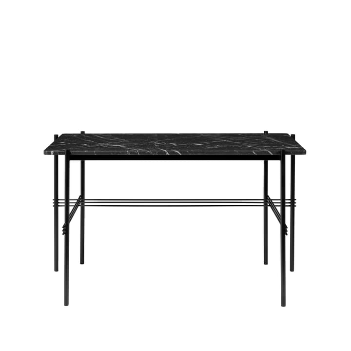 TS Desk skrivebord - marble black, sortlakeret stål - GUBI