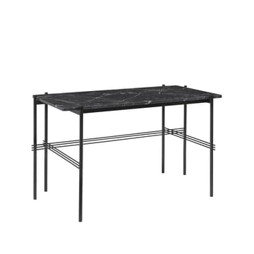 TS Desk skrivebord - marble black, sortlakeret stål - GUBI