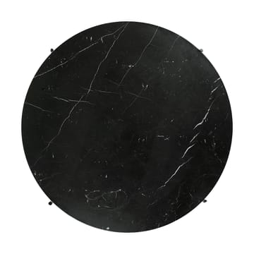 TS sofabord polerat stål Ø80 - Black marquina marble - GUBI