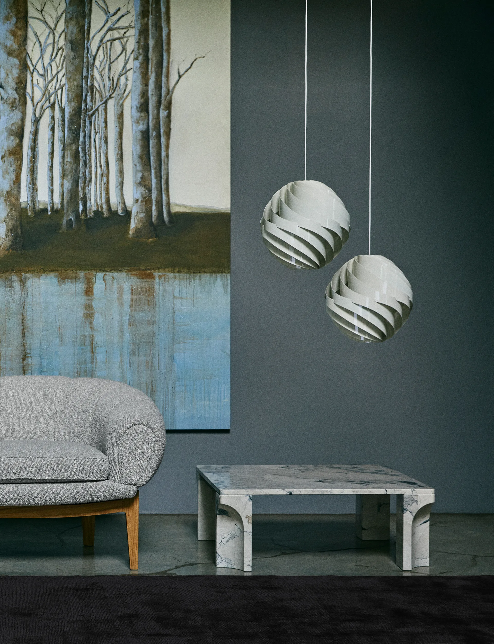 Turbo loftslampe blank Ø36 cm, Alabaster white GUBI