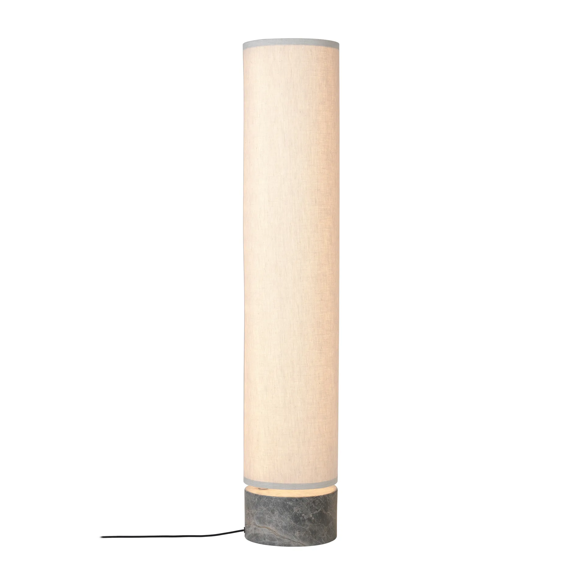 Unbound gulvlampe 120 cm, Canvas-grå marmor GUBI