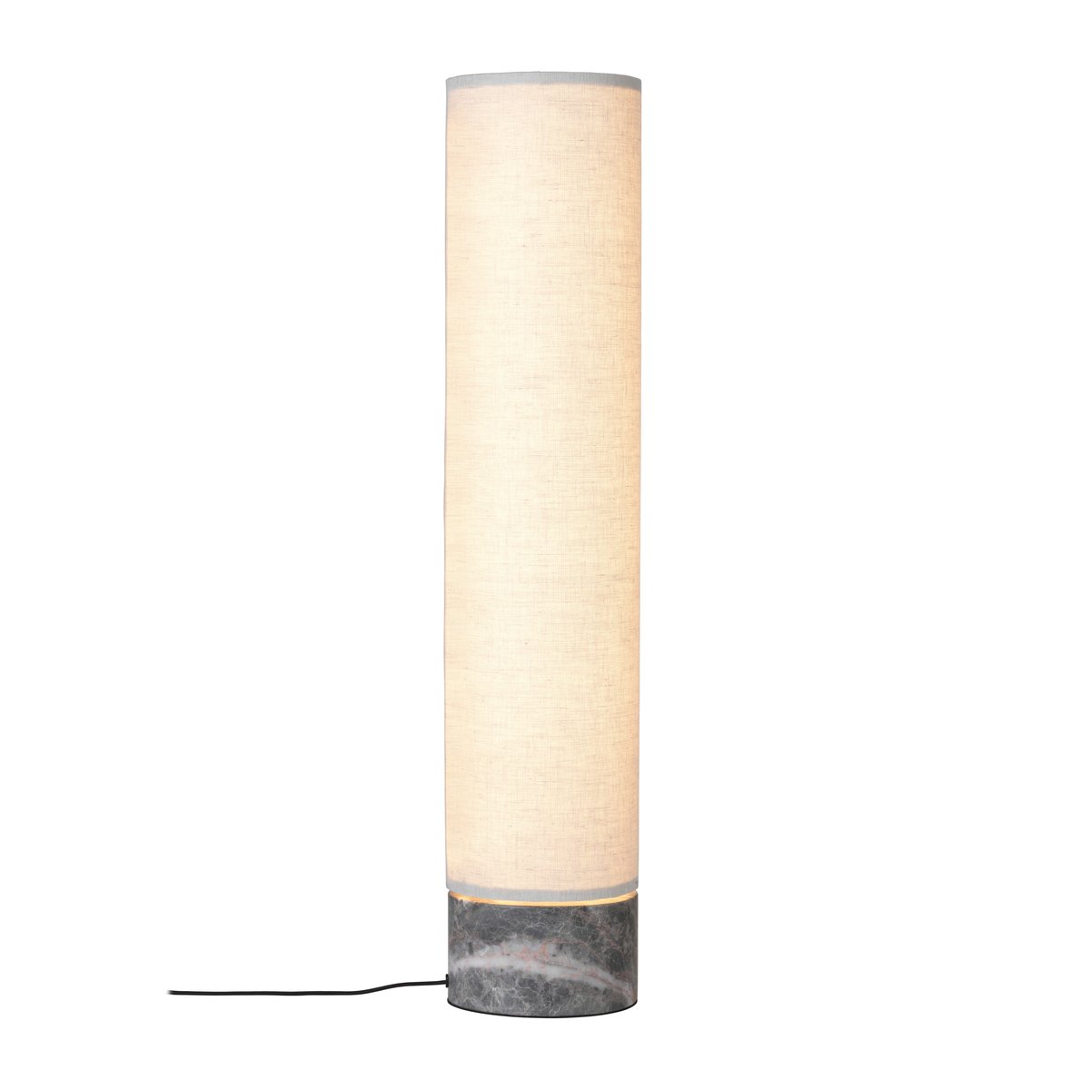 Gubi Unbound gulvlampe 80 cm Canvas-grå marmor