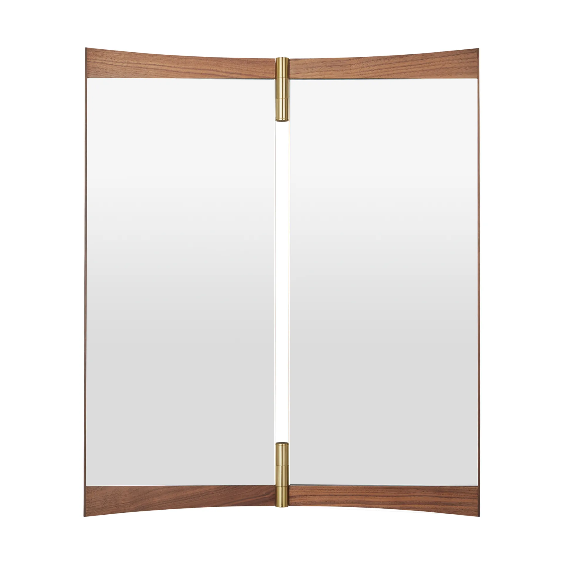 Vanity spejl 2, Valnød/Messing GUBI