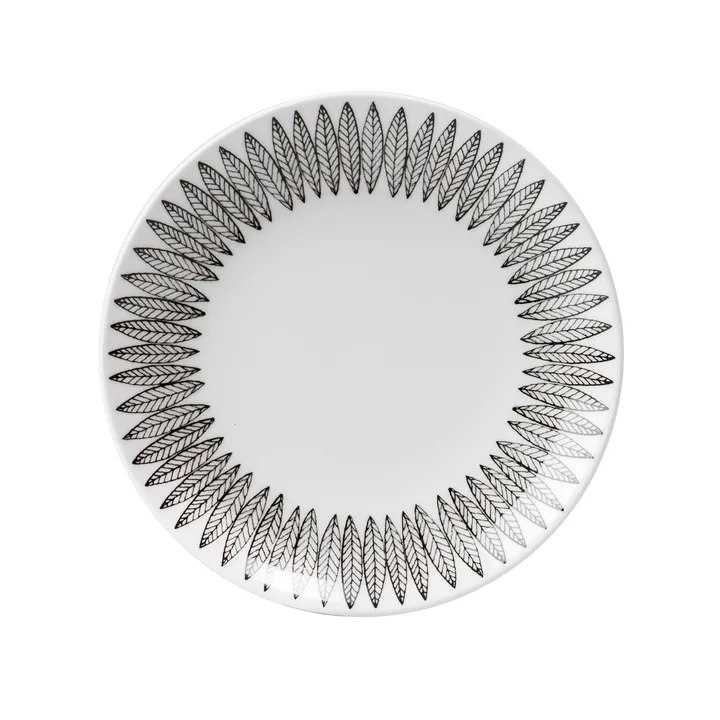 Sort Salix tallerken - Ø 18 cm - Gustafsbergs Porslinsfabrik