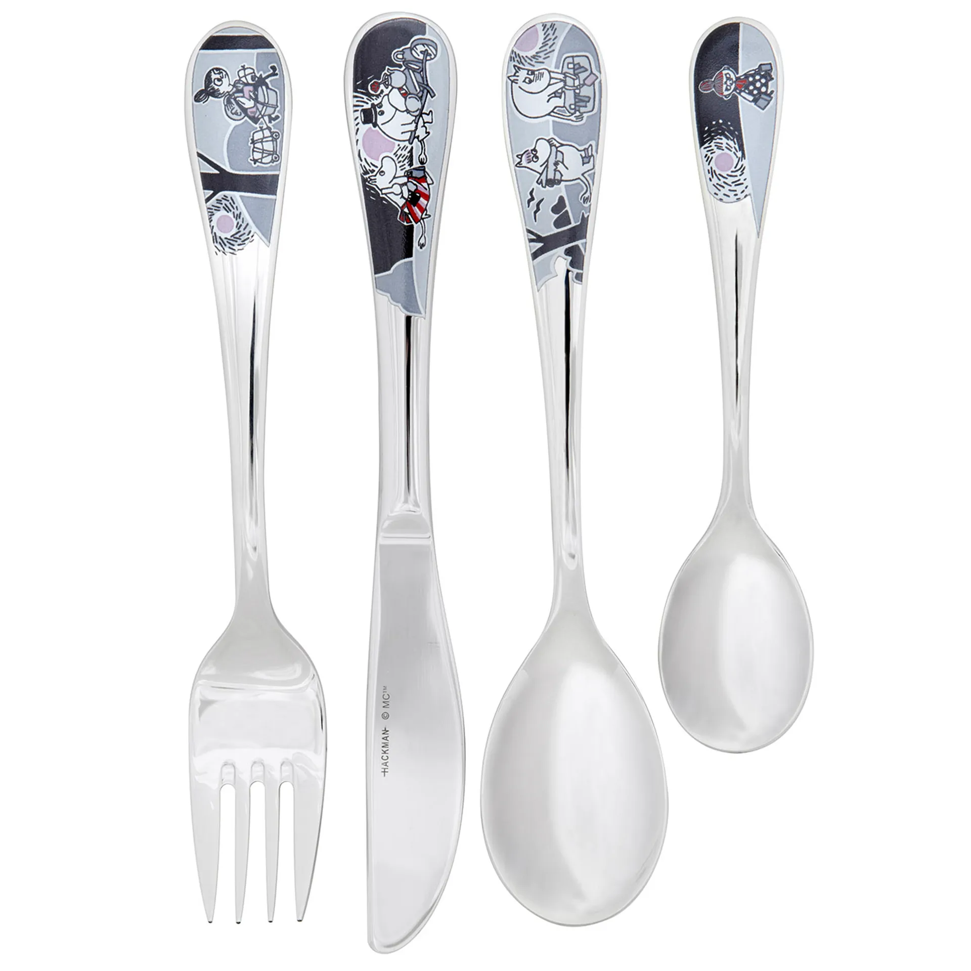 Mumi børnebestik 4 stk, flyttet Hackman