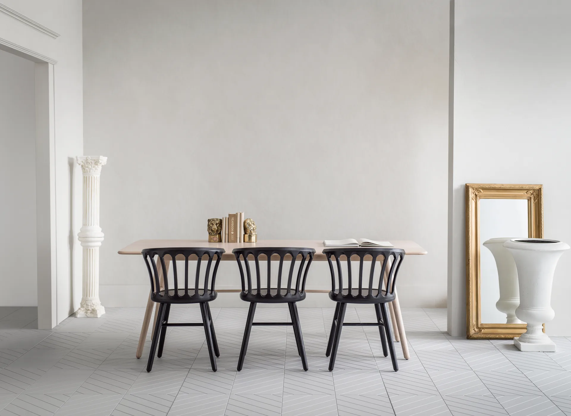 Sand Marco stol, Ask sort bejdset Hans K