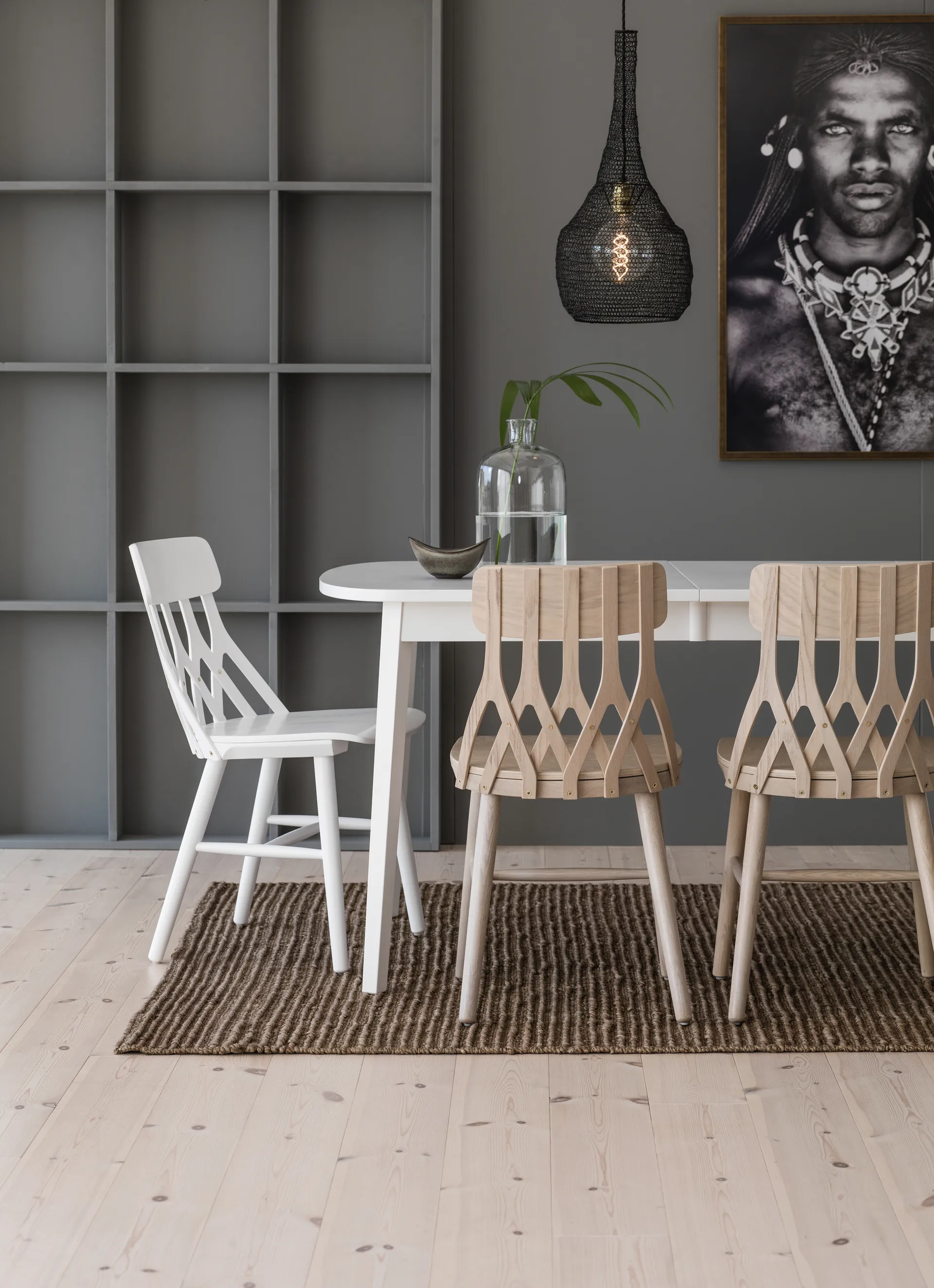 Y5 stol, Hvid birk Hans K