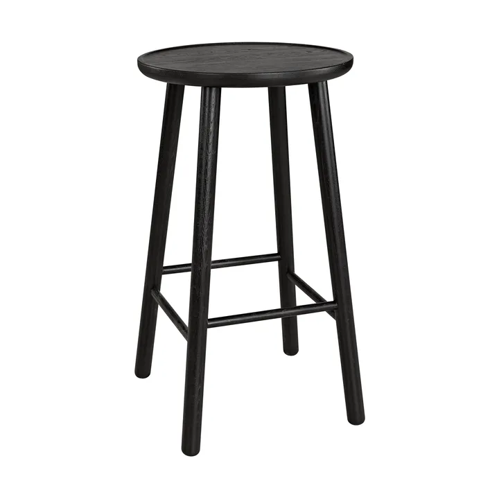 ZigZag rund barstol 63 cm - Sort bejdset - Hans K