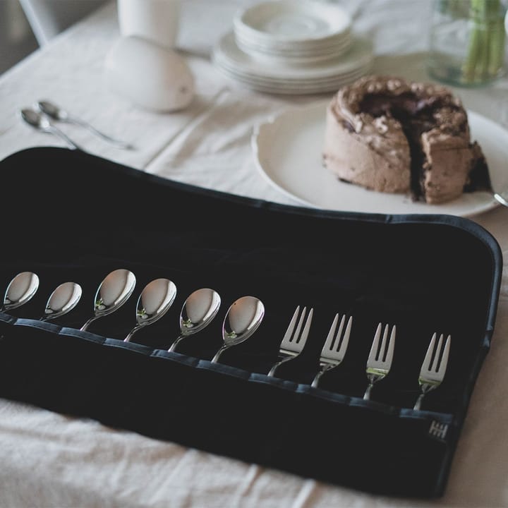 Hardanger bestikopbevaring til dessertbestik, Sort Hardanger Bestikk