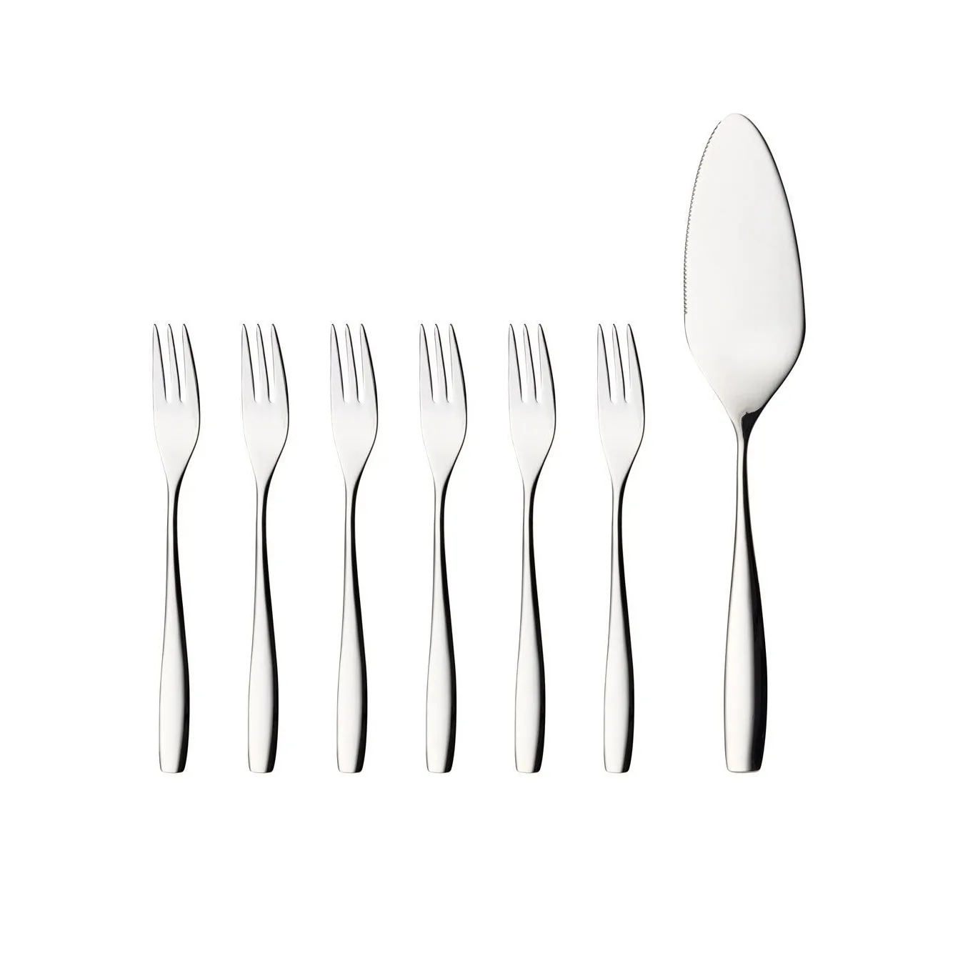 Julie kagesæt 7 dele, Rustfrit stål Hardanger Bestikk