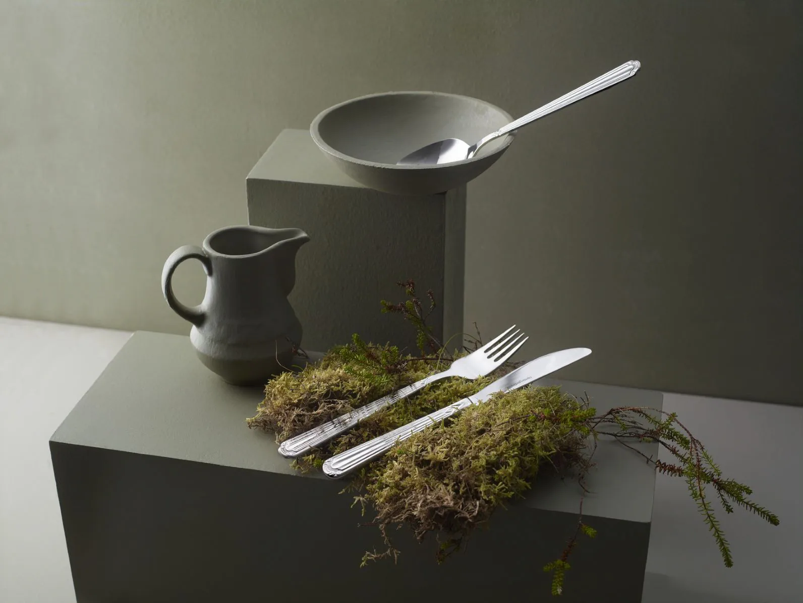 Renessanse serveringssæt 5 dele, Rustfrit stål Hardanger Bestikk